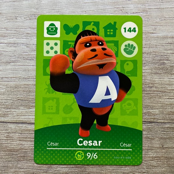 Genuine Animal Crossing Amiibo card Cesar - Picture 1 of 5